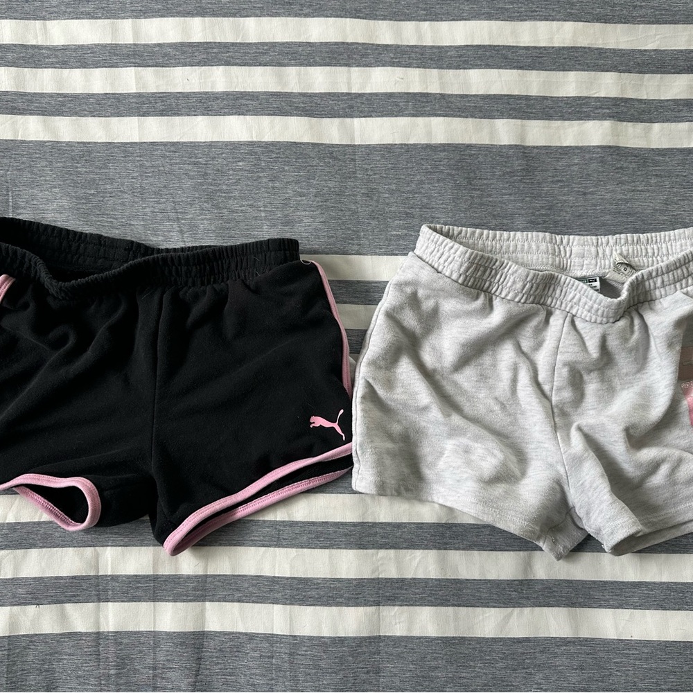 2 Pairs of Girls’ Large (14/16) Puma Cotton Athletic Shorts